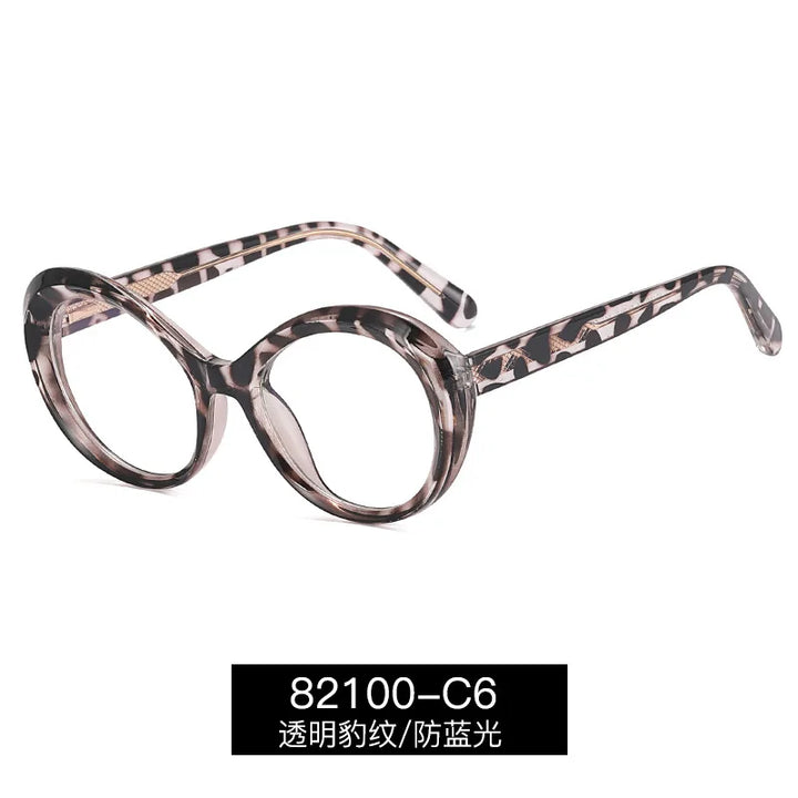 Reven Jate Unisex Full Rim Oval Round Tr 90 Alloy Eyeglasses 369142