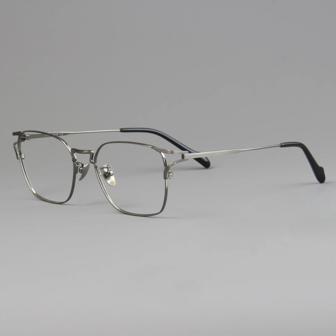 Black Mask Unisex Full Rim Square Titanium Eyeglasses 360038