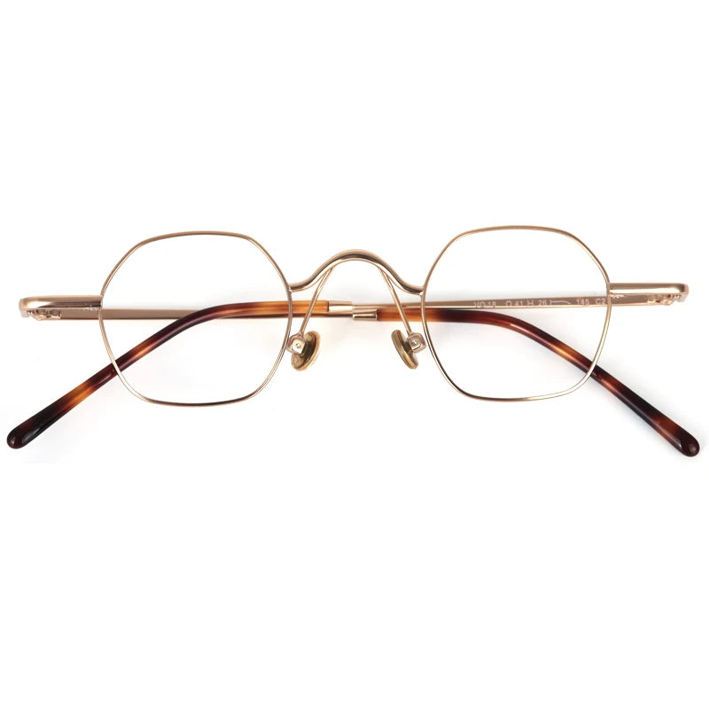 Muzz Women's Full Rim Square Polygon Alloy Acetate Eyeglasses 816194