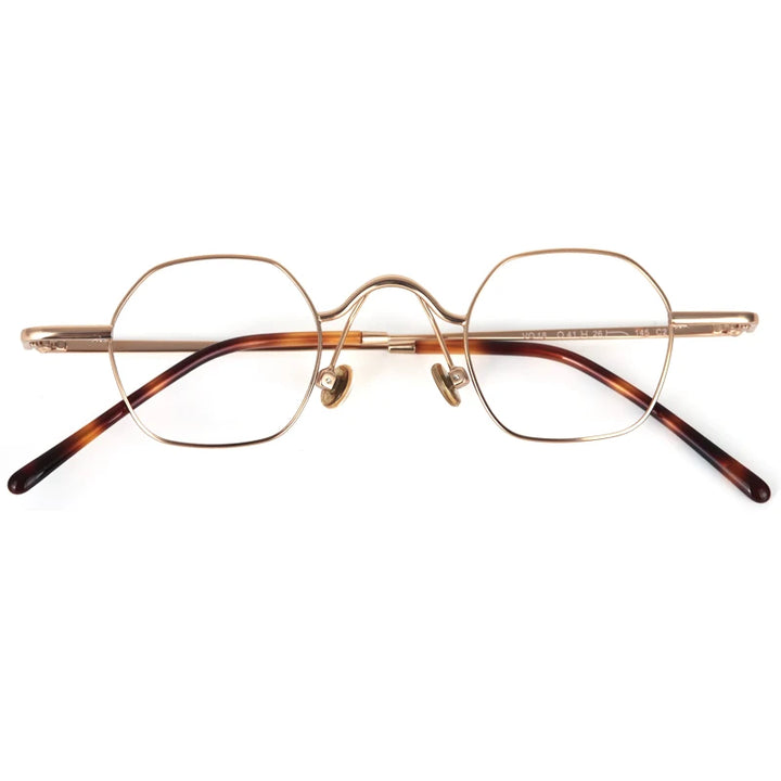 Muzz Women's Full Rim Square Polygon Alloy Acetate Eyeglasses 816194