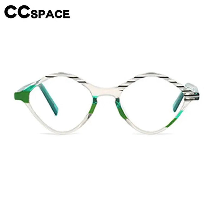 CCSpace Women's Full Rim Oval Tr 90 Titanium Eyeglasses 56846 Full Rim CCspace   