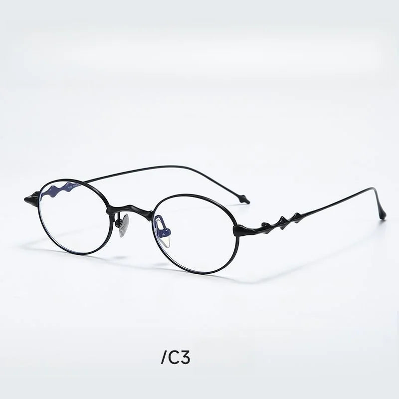 Momoja Women's Full Rim Oval Round Titanium Eyeglasses 20899