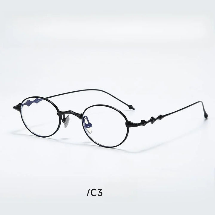 Momoja Women's Full Rim Oval Round Titanium Eyeglasses 20899