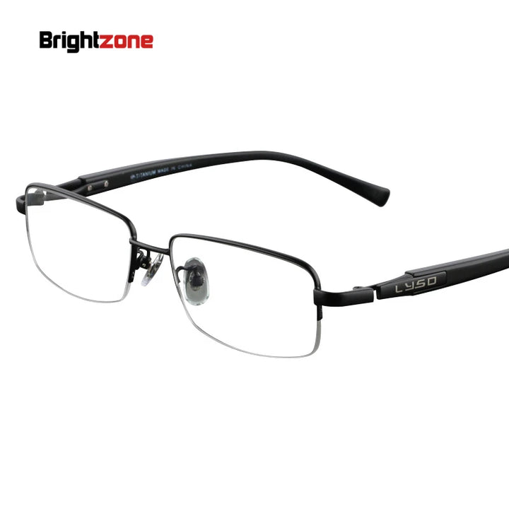 Brightzone Unisex Semi Rim Square Titanium Eyeglasses 71202 Semi Rim Brightzone