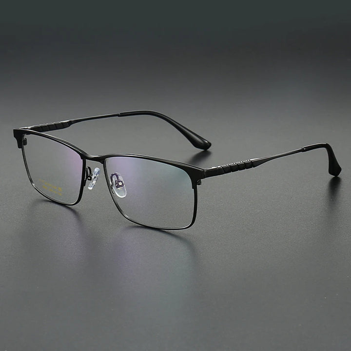Muzz Men's Full Rim Brow Line Square Titanium Eyeglasses 82909