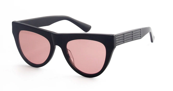 Esnbie Women's Full Rim Oval Cat Eye Acetate Sunglasses 472249