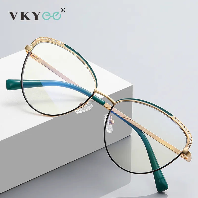 Vicky Unisex Full Rim Tr 90 Stainless Steel Butterfly Reading Glasses 3111 Reading Glasses Vicky   