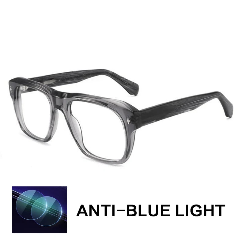 Gatenac Unisex Full Rim Square Acetate Reading Glasses 882225