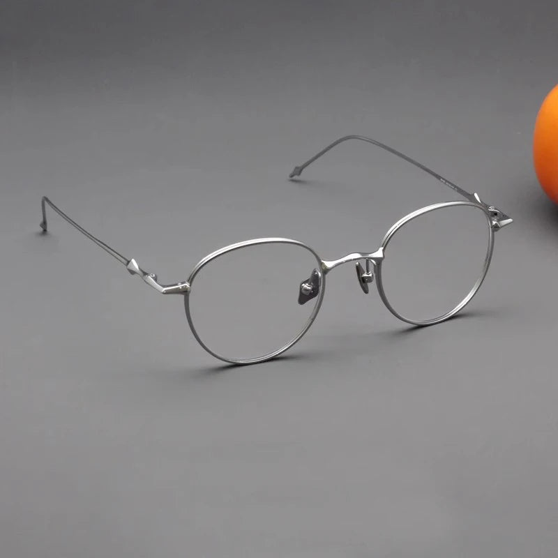 Black Mask Women's Full Rim Oval Round Titanium Eyeglasses 195140
