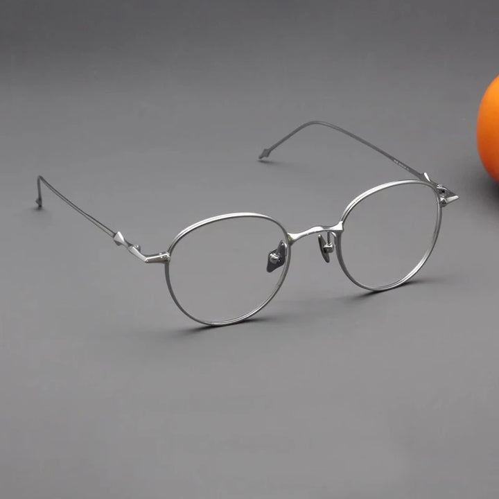 Black Mask Women's Full Rim Oval Round Titanium Eyeglasses 195140