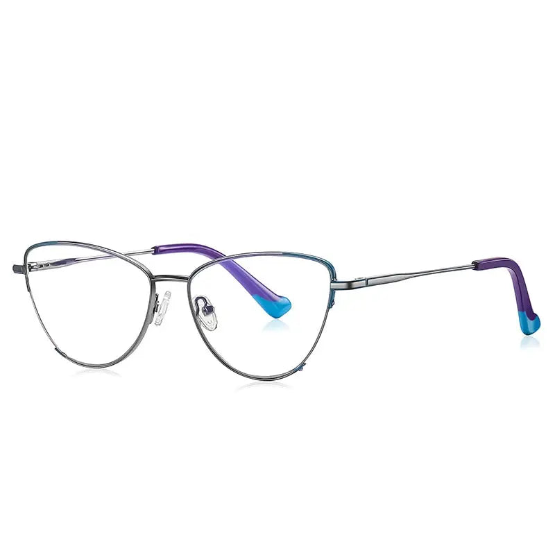 Vicky Women's Full Rim TR90 and Titanium Cat Eye Square Reading Glasses 3030 — view 2 | Vicky at FuzWeb