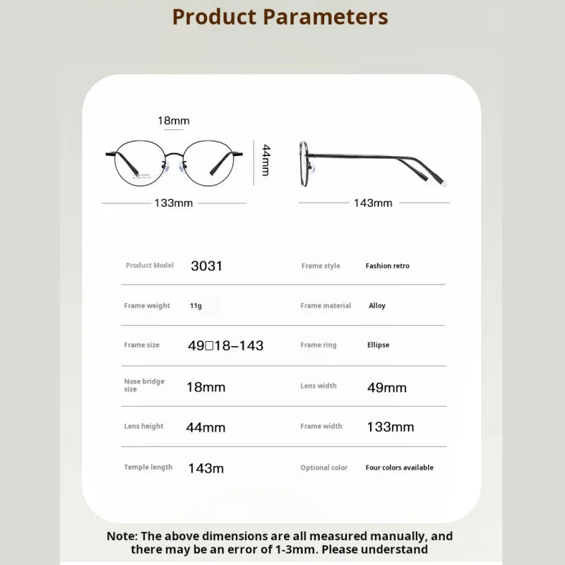 Momoja Women's Full Rim Oval Round Alloy Eyeglasses 73031