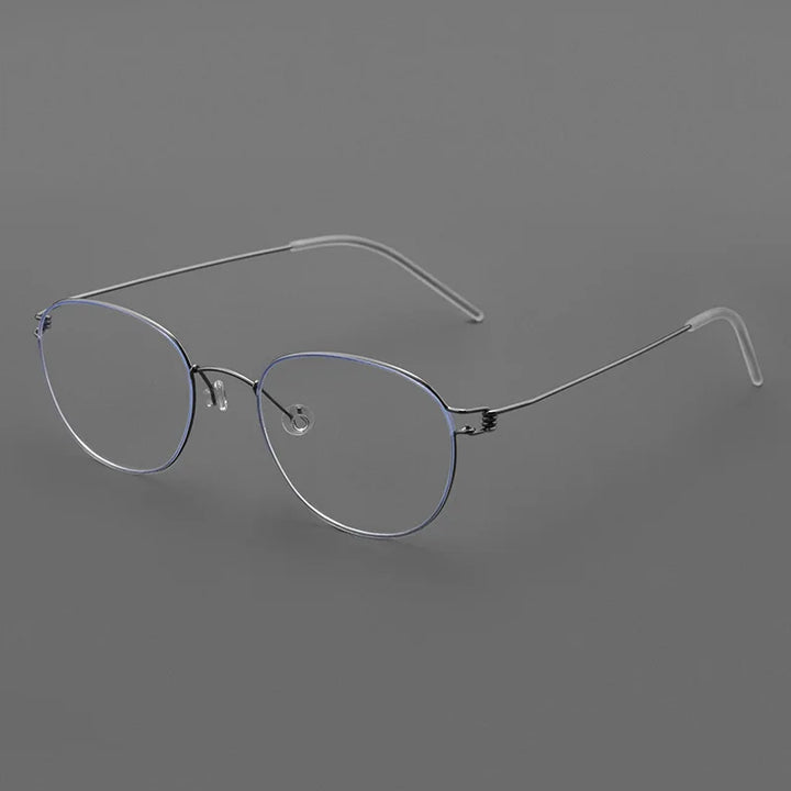 Momoja Women's Full Rim Round Screwless Titanium Eyeglasses 70165