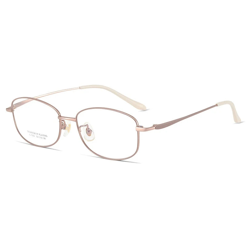 Yimaruili Unisex Full Rim Oval Pure Titanium Eyeglasses C7023 — view 7 | Yimaruili at FuzWeb