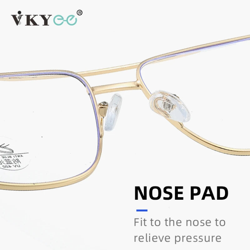 Vicky Unisex Full Rim Square Double Bridge Alloy Reading Glasses 6908 Reading Glasses Vicky   