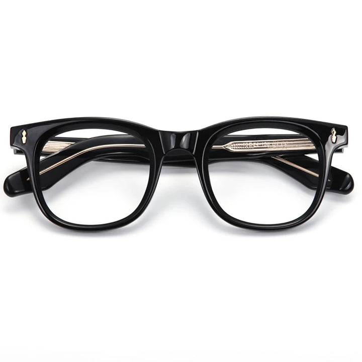 Muzz Unisex Full Rim Oval Square Thick Acetate Eyeglasses 48639