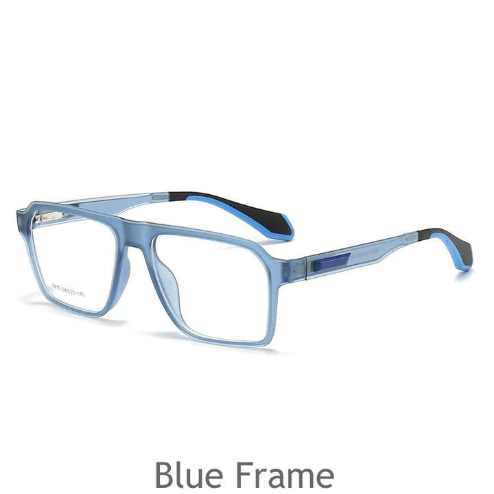 KatKani Unisex Full Rim Square Tr 90 Eyeglasses 6810 Full Rim KatKani Eyeglasses Blue Frame  