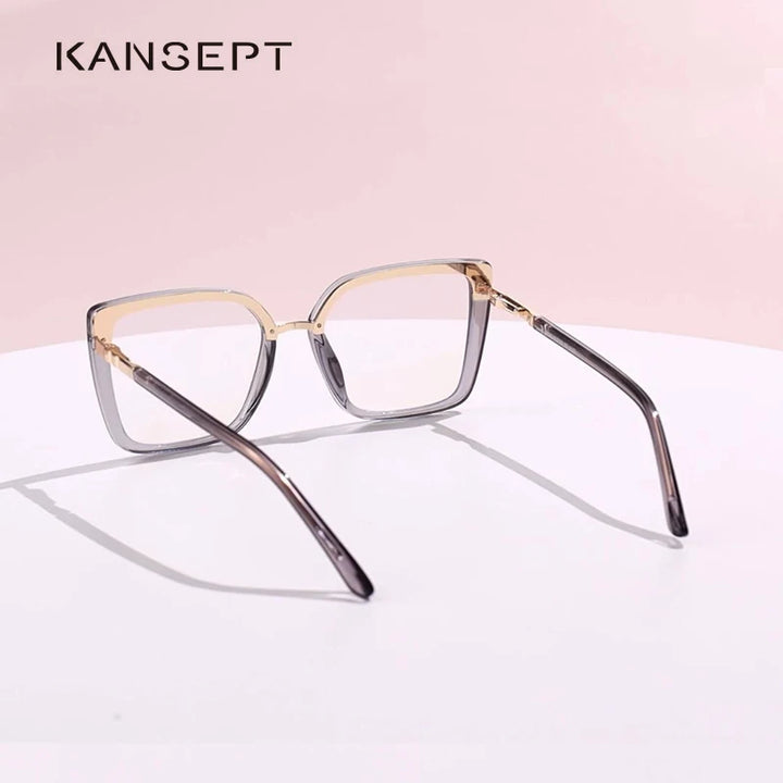 Kansept Women's Full Rim Square Polycarbonate Eyeglasses 2224 Full Rim Kansept   