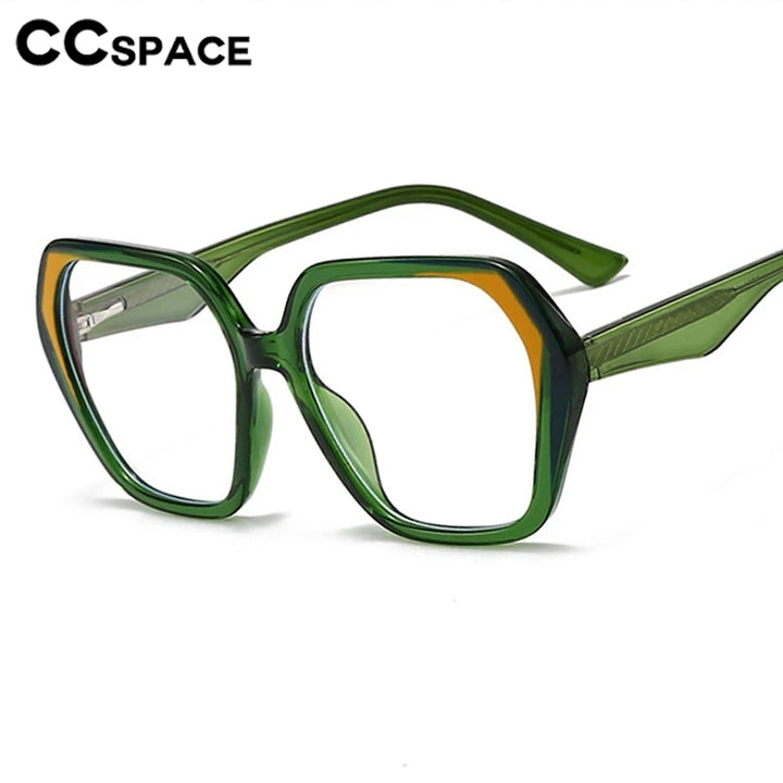 CCspace Women's Full Rim Irregular Square Polycarbonate Eyeglasses 3003 Full Rim CCspace   