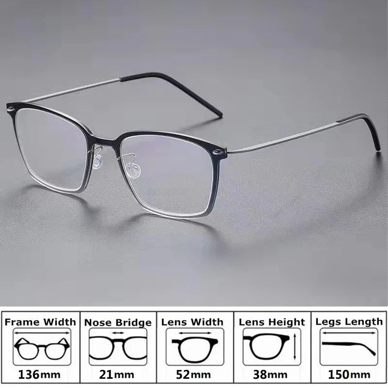 Bobbie Unisex Full Rim Square Acetate Eyeglasses 65-Series