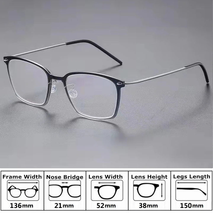 Bobbie Unisex Full Rim Square Acetate Eyeglasses 65-Series