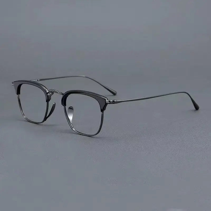 Blackmask Unisex Full Rim Square Titanium Eyeglasses BM-KM1112