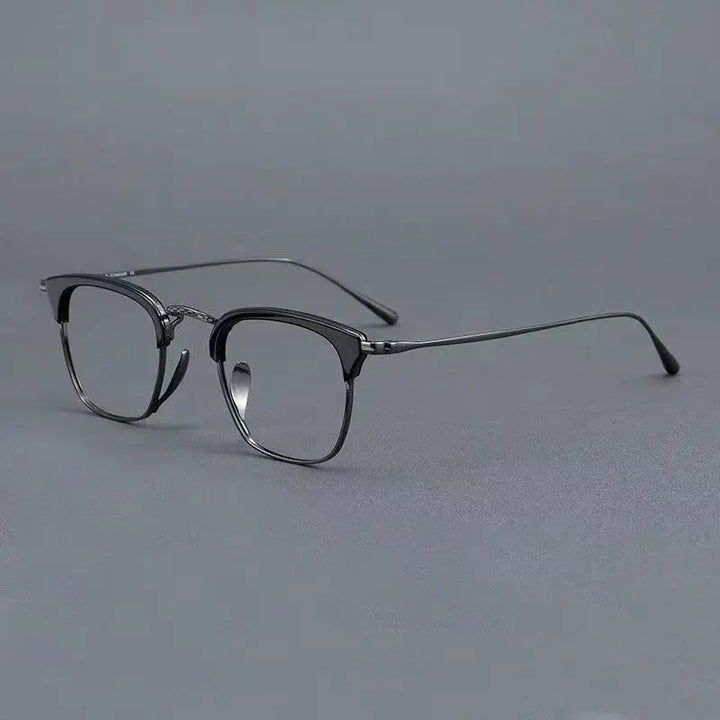 Blackmask Unisex Full Rim Square Titanium Eyeglasses BM-KM1112