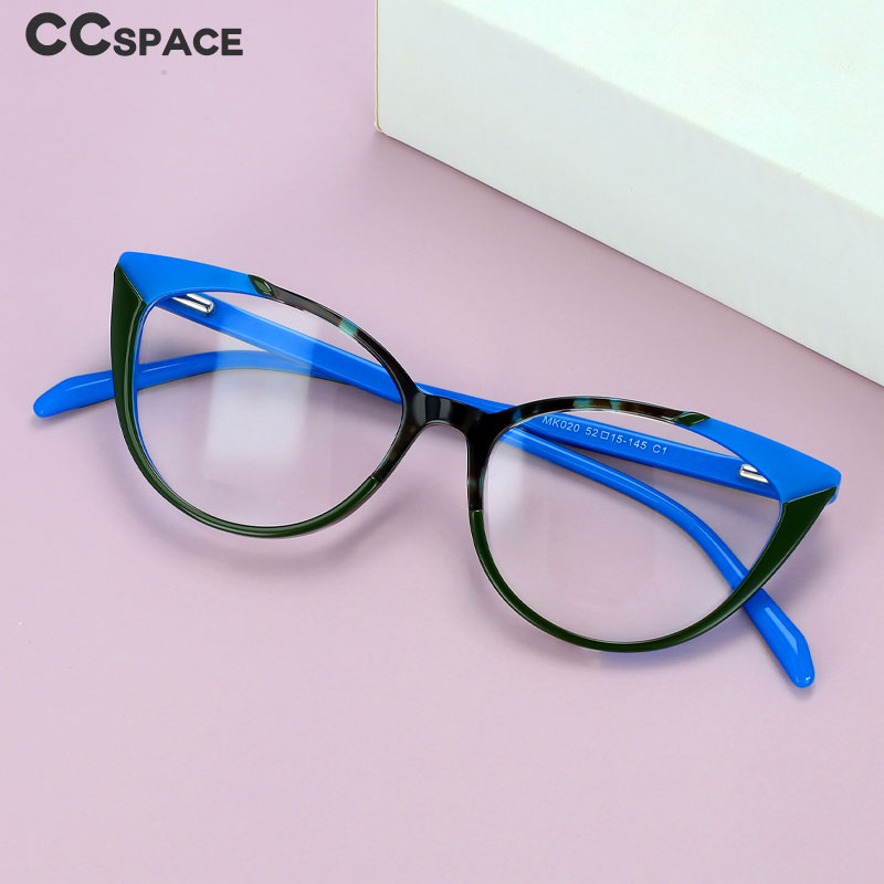 CCspace Women's Full Rim Cat Eye Acetate Eyeglasses 56470 Full Rim CCspace   