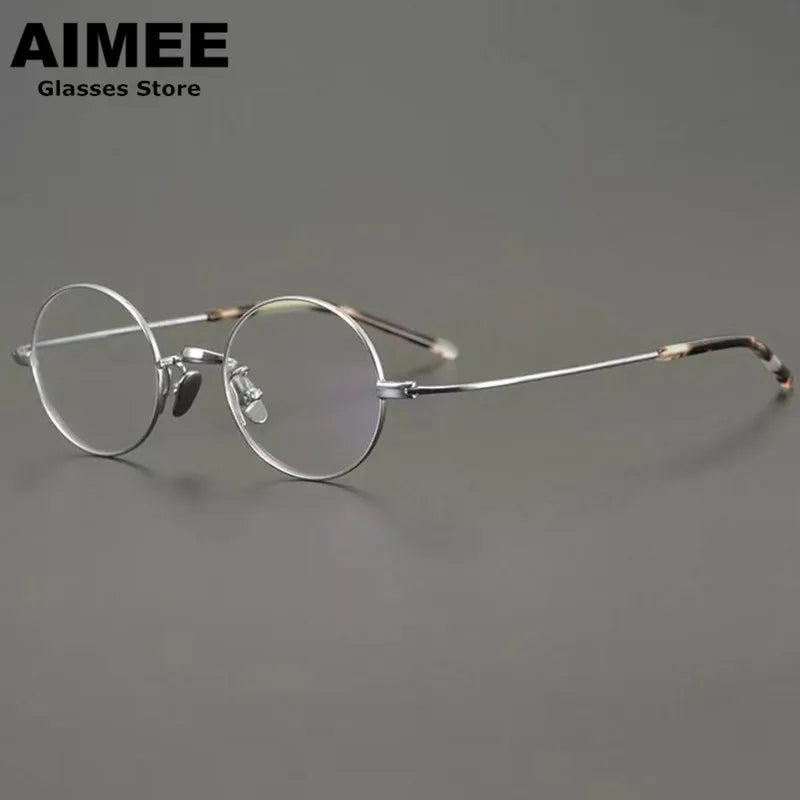 Aimee Unisex Youth Full Rim Oval Round Titanium Eyeglasses 693123