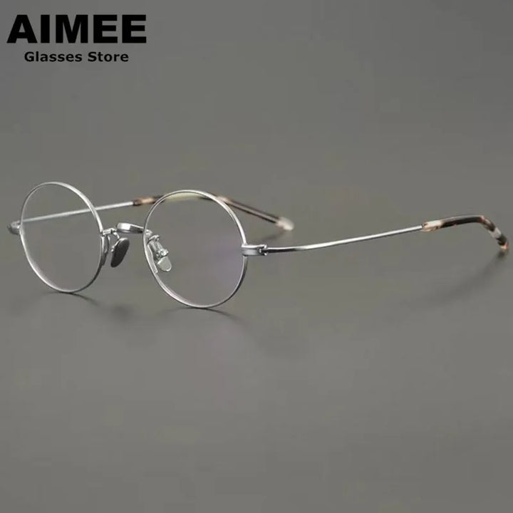 Aimee Unisex Youth Full Rim Oval Round Titanium Eyeglasses 693123