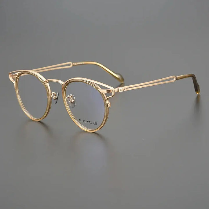 Bobbie 190610 Full Rim Women’s Oval  Acetate Titanium Frames FuzWeb