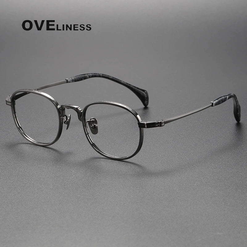 Oveliness Women's Full Rim Oval Square Titanium Eyeglasses 380866