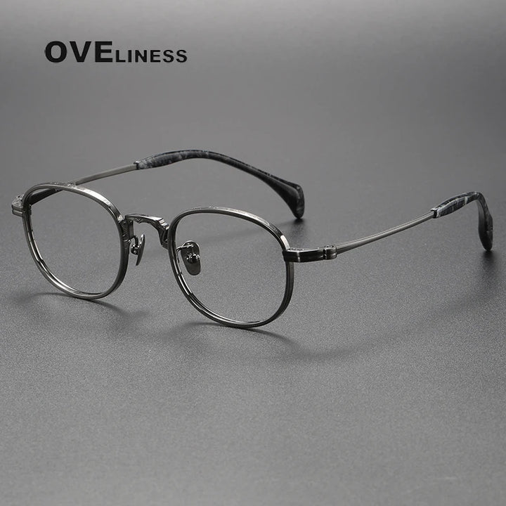 Oveliness Women's Full Rim Oval Square Titanium Eyeglasses 380866