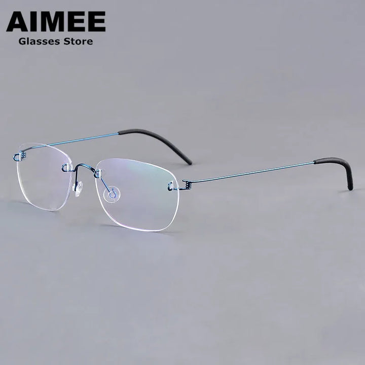 Aimee Women's Rimless Square Titanium Eyeglasses 29740