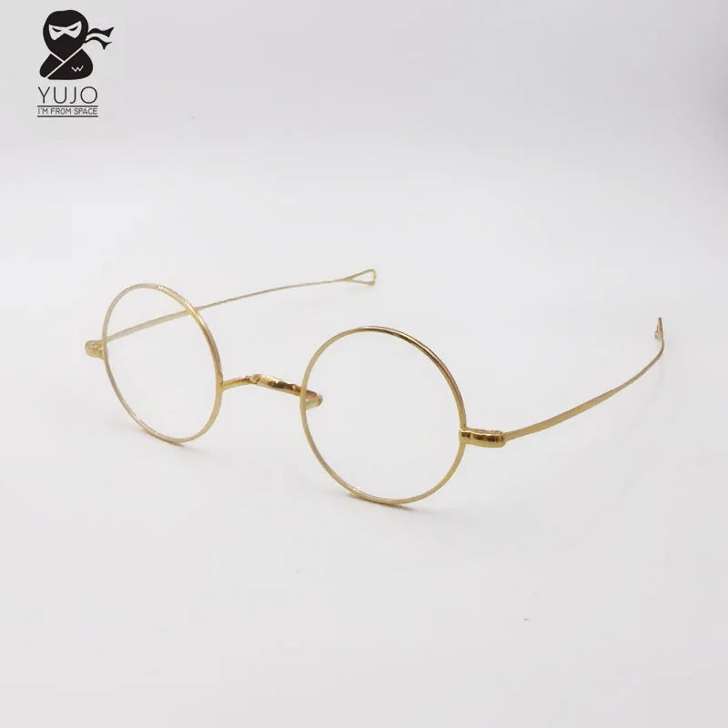 Yujo Unisex Full Rim Round Pure Titanium Eyeglasses Classic — view 1 | Yujo at FuzWeb