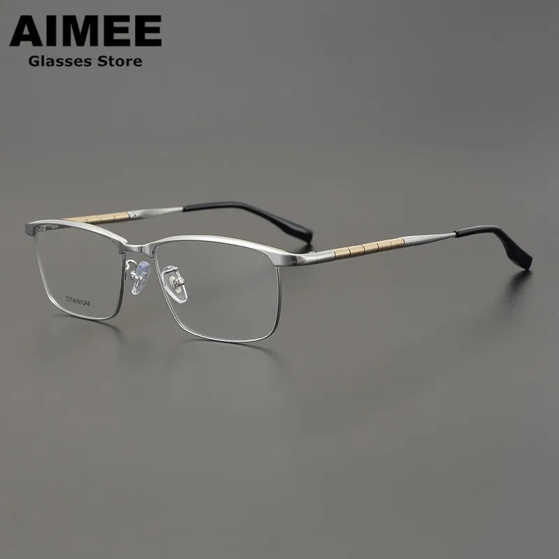 Aimee Unisex Full Rim Square Titanium Eyeglasses 6119 Full Rim Aimee   