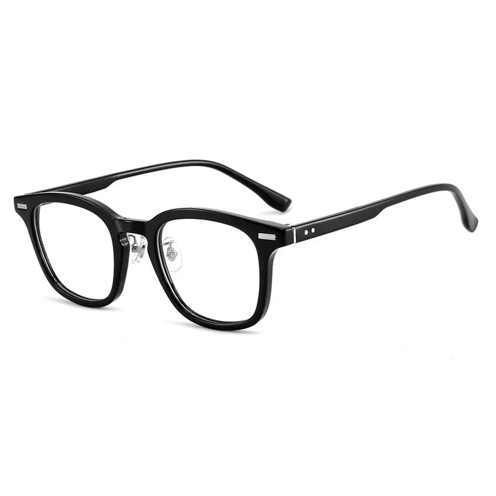 Momoja Unisex Full Rim Square Acetate Titanium Eyeglasses 98301