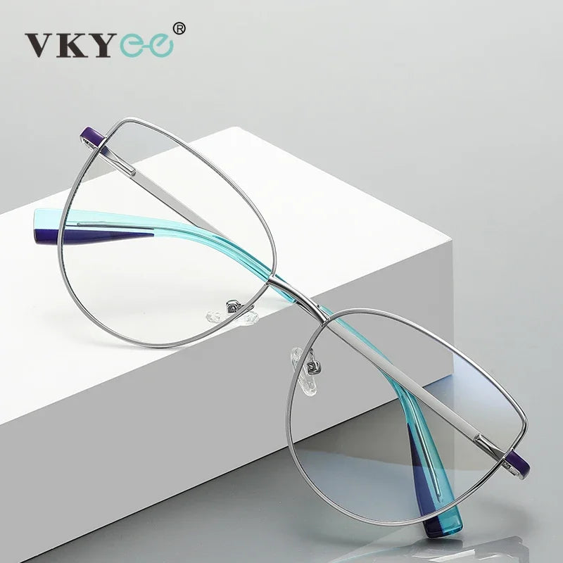 Vicky Women's Full Rim Large Butterfly Tr 90 Titanium Reading Glasses 3060 Reading Glasses Vicky   