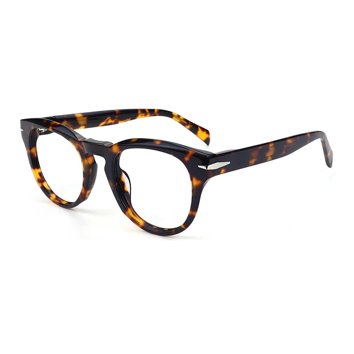 Gatenac Unisex Full Rim Oval Square Acetate Eyeglasses Gxyj1543 Full Rim Gatenac Tortoiseshell