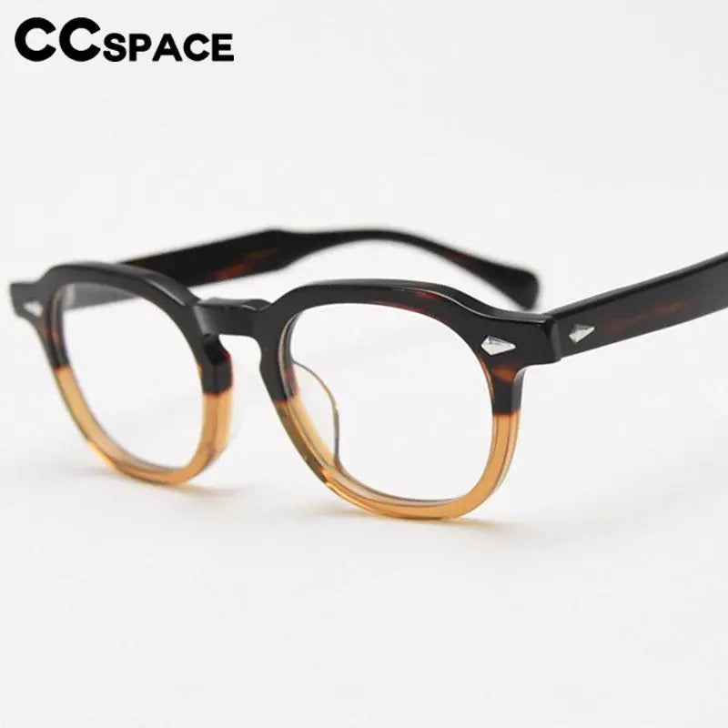 CCSpace Unisex Full Rim Square Acetate Eyeglasses 56839 Full Rim CCspace   