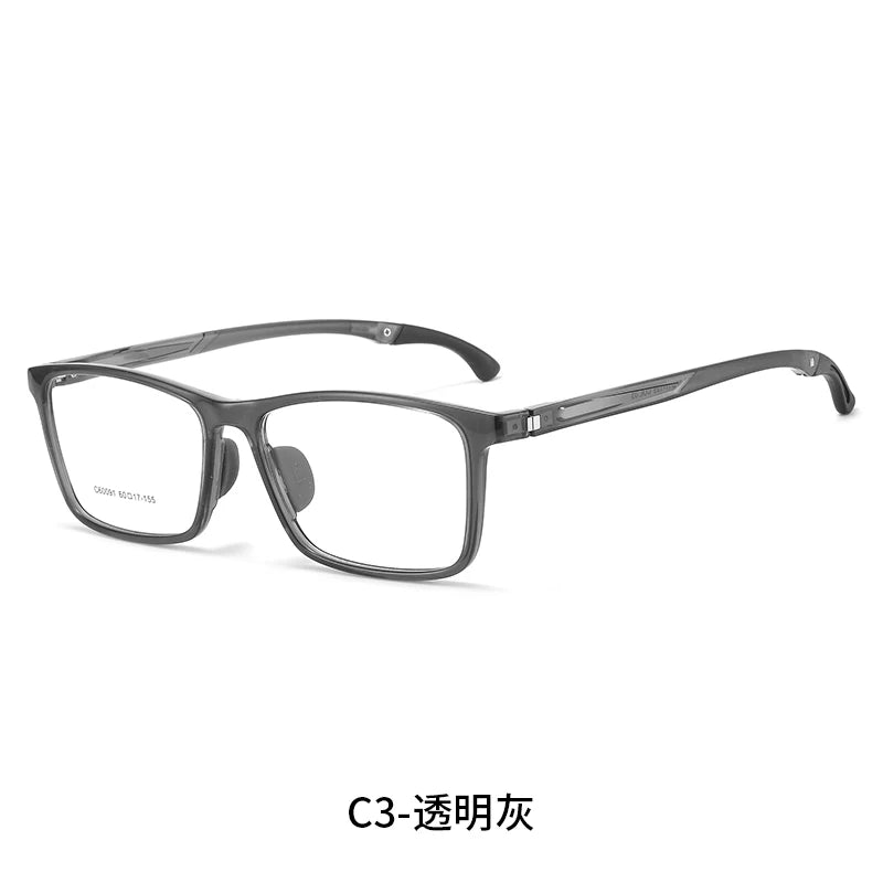 Reven Jate Men's Full Rim Big Square Tr 90 Sport Eyeglasses 60091
