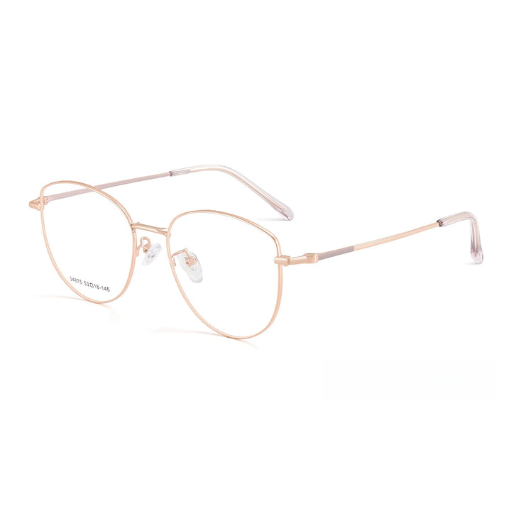 Yimaruili Women's Full Rim Oval Cat Eye Alloy Eyeglasses 34875