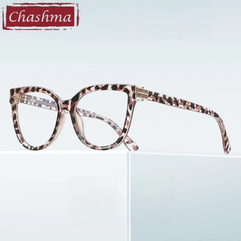 Chashma Ochki Women's Full Rim Cat Eye Tr 90 Alloy Eyeglasses 882282