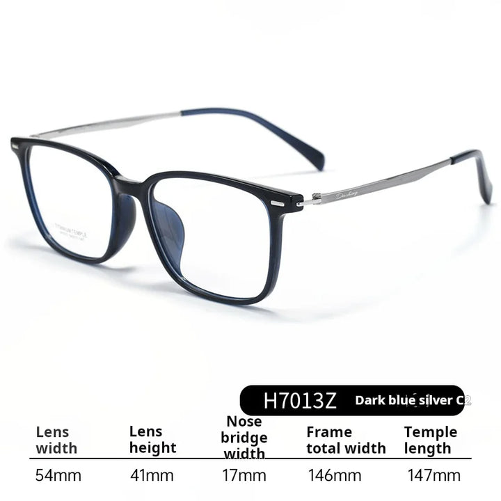 Momoja Unisex Full Rim Square Tr 90 Titanium Eyeglasses 77013