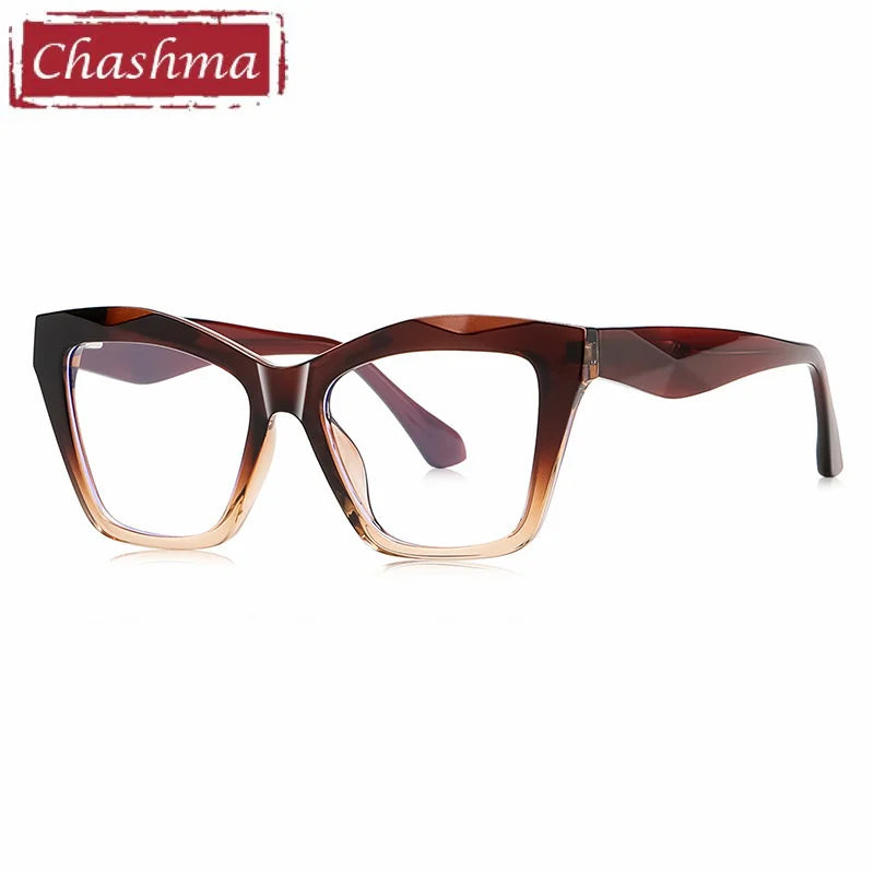 Chashma Ochki Women's Full Rim Square Cat Eye Tr 90 Eyeglasses 881081