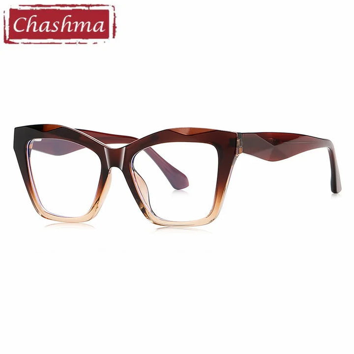 Chashma Ochki Women's Full Rim Square Cat Eye Tr 90 Eyeglasses 881081