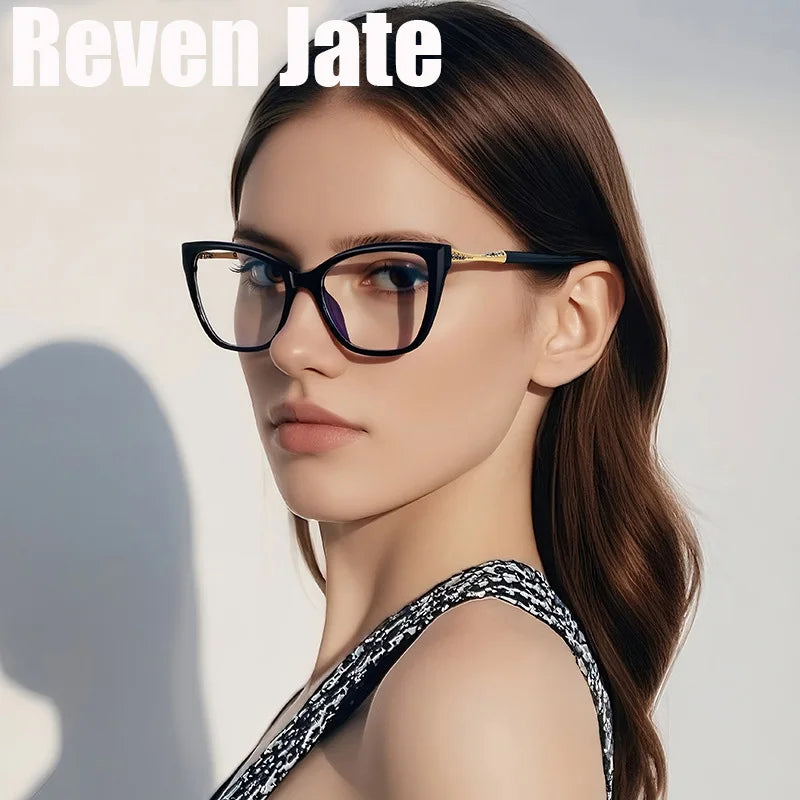 Reven Jate Women's Full Rim Fashion Prescription Eyeglasses 97763