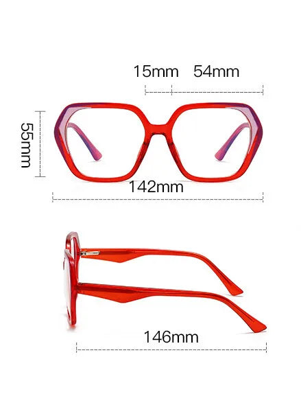 CCspace Women's Full Rim Irregular Square Polycarbonate Eyeglasses 3003 Full Rim CCspace   