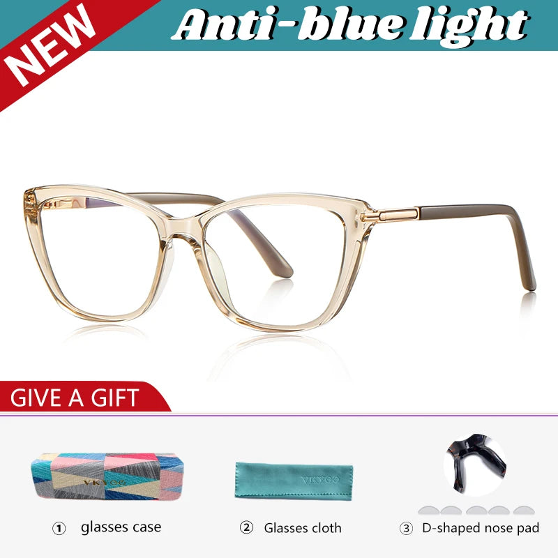 Vicky Women's Full Rim Cat Eye Tr 90 Titanium Reading Glasses 72233