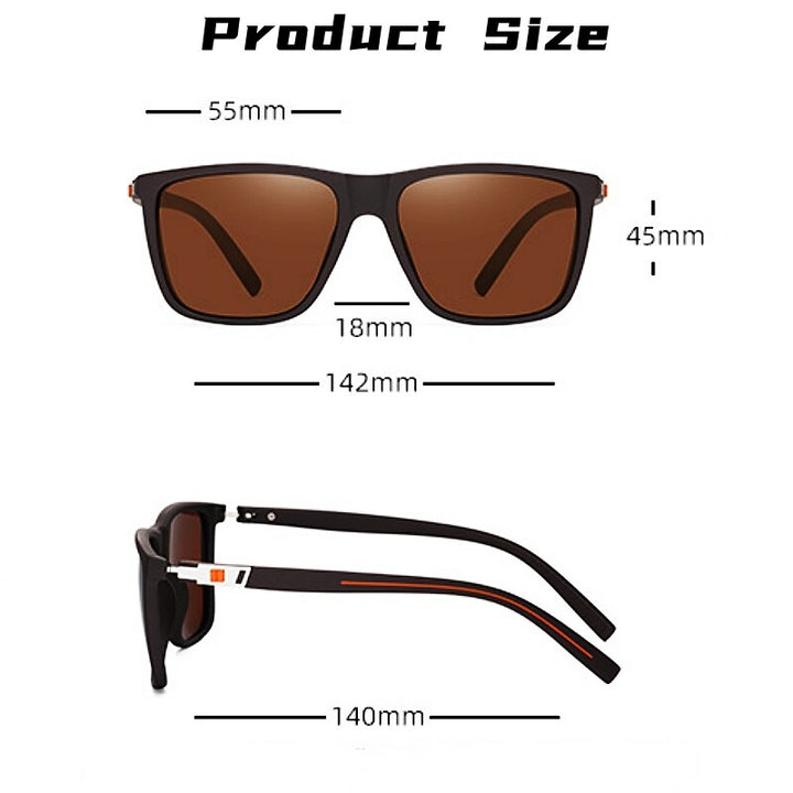 Yimaruili Men-s Full Rim Square Tr 90 Polarized Sunglasses Sunglasses Yimaruili Sunglasses   